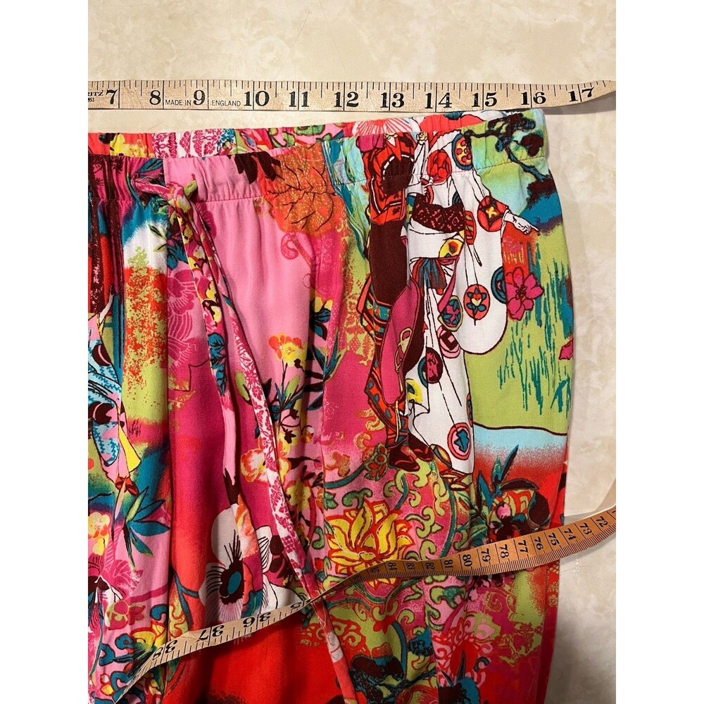 Natori Women’s PJ Set  Sz L Stunning Asian Floral Light  Loose Fit Pajama - Picture 10 of 15